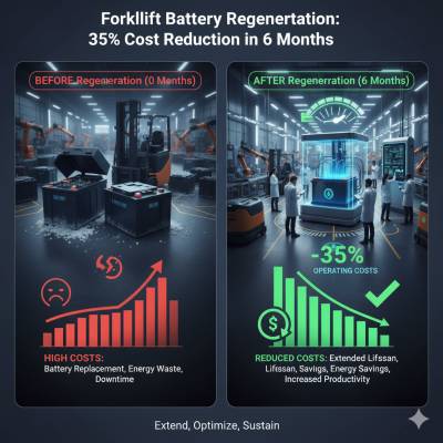 How Forklift Battery Regeneration Cuts Operating Costs by 35% in 6 Months